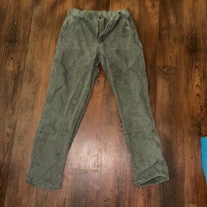 Carhartt Men's Original Dungaree Carpenter Denim Jeans dark green